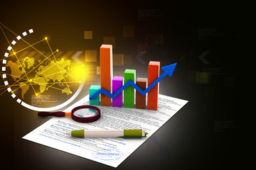Fototapeta premium Business graph 