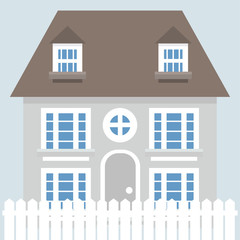 Grey vector house icon