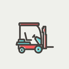Golf cart thin line icon