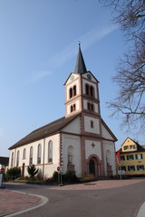 Fototapeta na wymiar Kirche St. Katharina Sandweier Baden-Baden