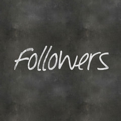 Obraz premium Blank Blackboard Followers