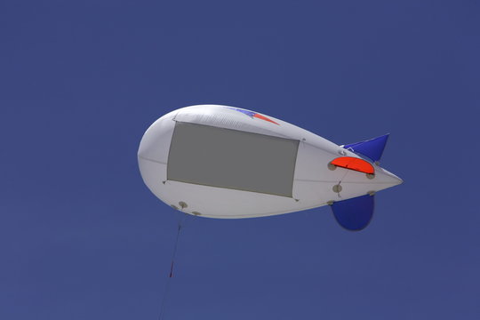 Blank Advertising Blimp, Add Your Own Text, Logo