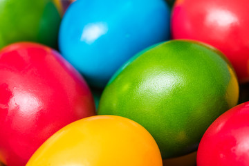 Fototapeta na wymiar Pile Of Colorful Easter Eggs