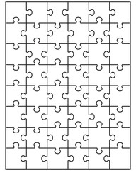 Vector illustration of white puzzle