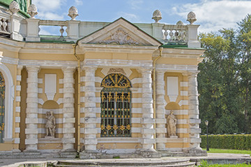 Fototapeta na wymiar Wing of the pavilion Grotto in Kuskovo estate