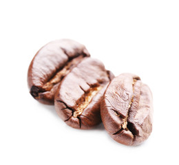 Coffee beans isolated on white