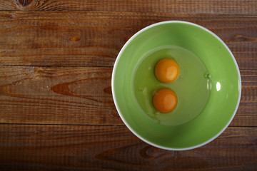 Eggs on plate