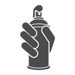 Icono aislado aerosol gris