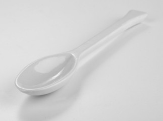 Laboratory spatula isolated on white