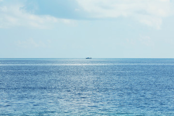 Obraz premium View of beautiful blue ocean water in resort