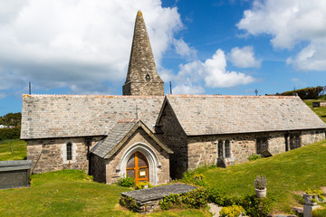 Fototapeta na wymiar St Enodoc Church Trebetherick Cornwall