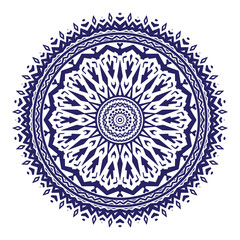 Abstract vector round lace design - mandala, decorative element