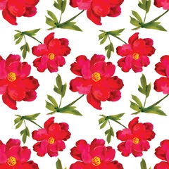 Keuken spatwand met foto Floral colorful spring watercolor flowers seamless pattern © kostanproff