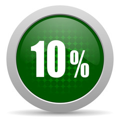 10 percent icon sale sign
