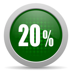 20 percent icon sale sign