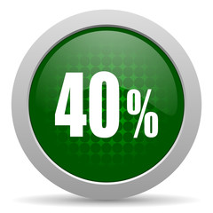 40 percent icon sale sign