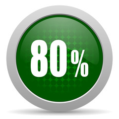 80 percent icon sale sign