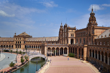 Fototapeta na wymiar Plaza de España (Spain Square) in Seville. Andalusia, Spain.