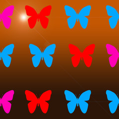 Papillons colorés