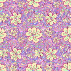 Abstract seamless doodle pattern
