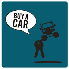 buy a car illustration over color background