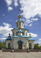 Fototapeta na wymiar Faith, Hope, Love and Sophia church in Krasnoyarsk. Russia