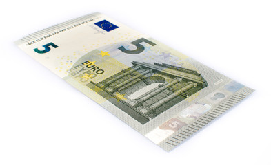 Obraz na płótnie Canvas Five euro banknote
