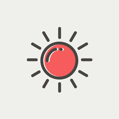 Sun thin line icon