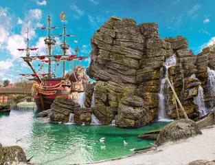 Türaufkleber Tropischer Strand Pirateninsel
