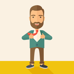 Working man to change his clothes