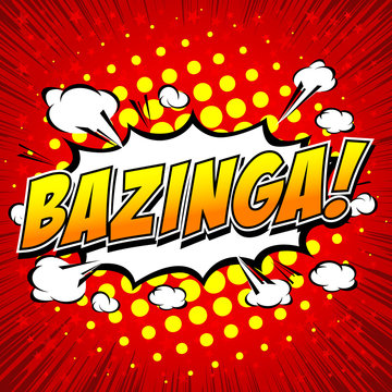 Bazinga! Comic Speech Bubble, Cartoon 