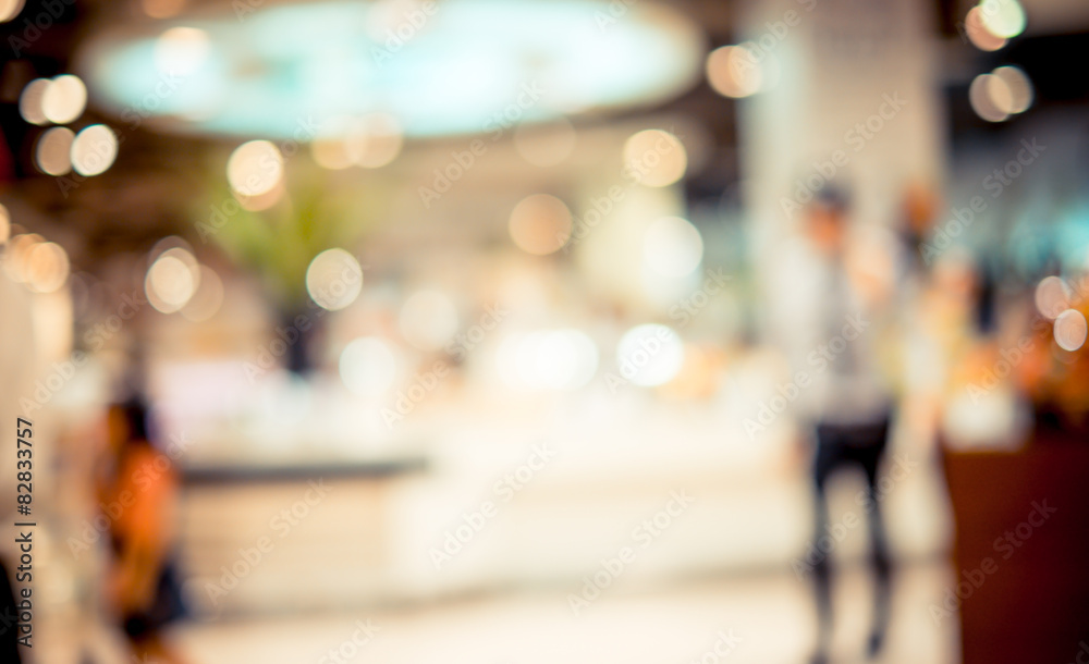 Poster store blur background with bokeh