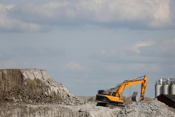 excavator in sandpit