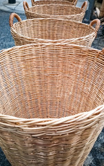Handmade basket made from bamboo/ Close up of handmade basket