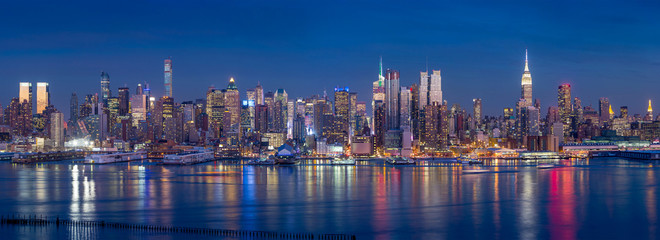 New York City with skyscrapers