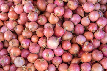 Red onion bulb for sale at market,Thailand