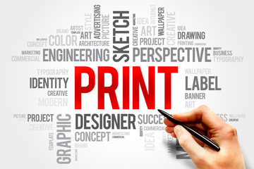 PRINT word cloud concept