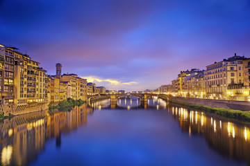 Fototapeta na wymiar Florence. Image of Florence at twilight blue hour.