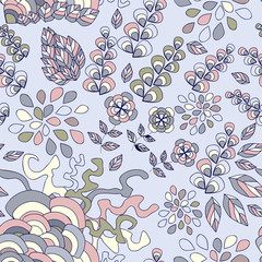 Naklejka premium vector seamless texture with abstract flower. ethnic seamless pa