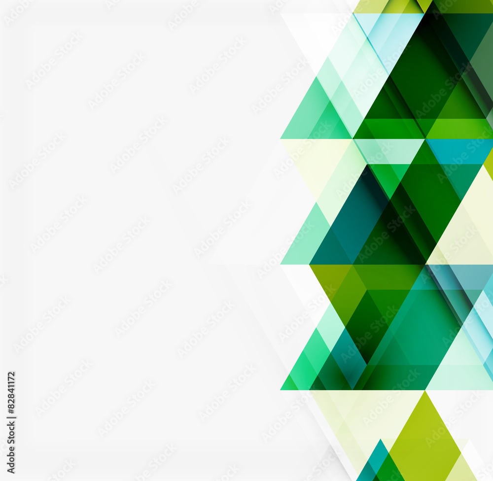Poster Abstract geometric background. Modern overlapping triangles