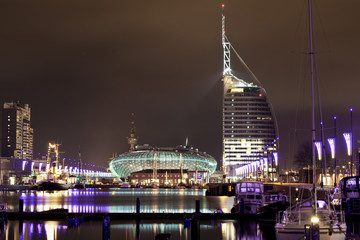 Bremerhaven bei Nacht