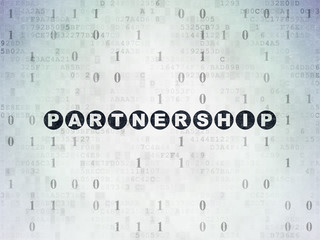 Business concept: Partnership on Digital Paper background