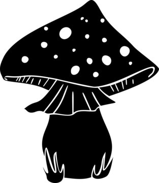 Silhouette of fly-agaric