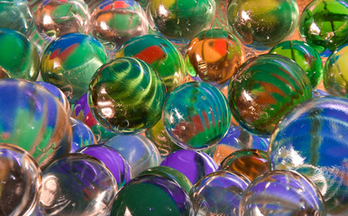 Glass varicoloured balls