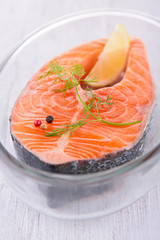 raw salmon