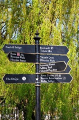 Information signpost, Shrewsbury.