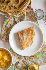  crepes with lemon curd