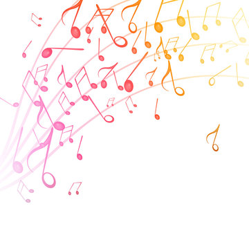 Vector Illustration of an Abstract Background with Music Notes
