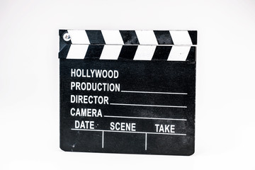 Movie flapper on white background