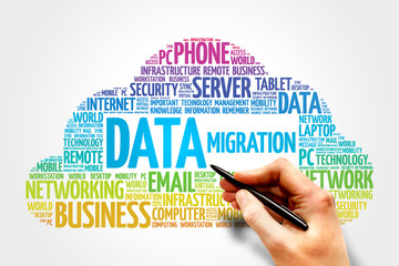 Data Migration word cloud concept